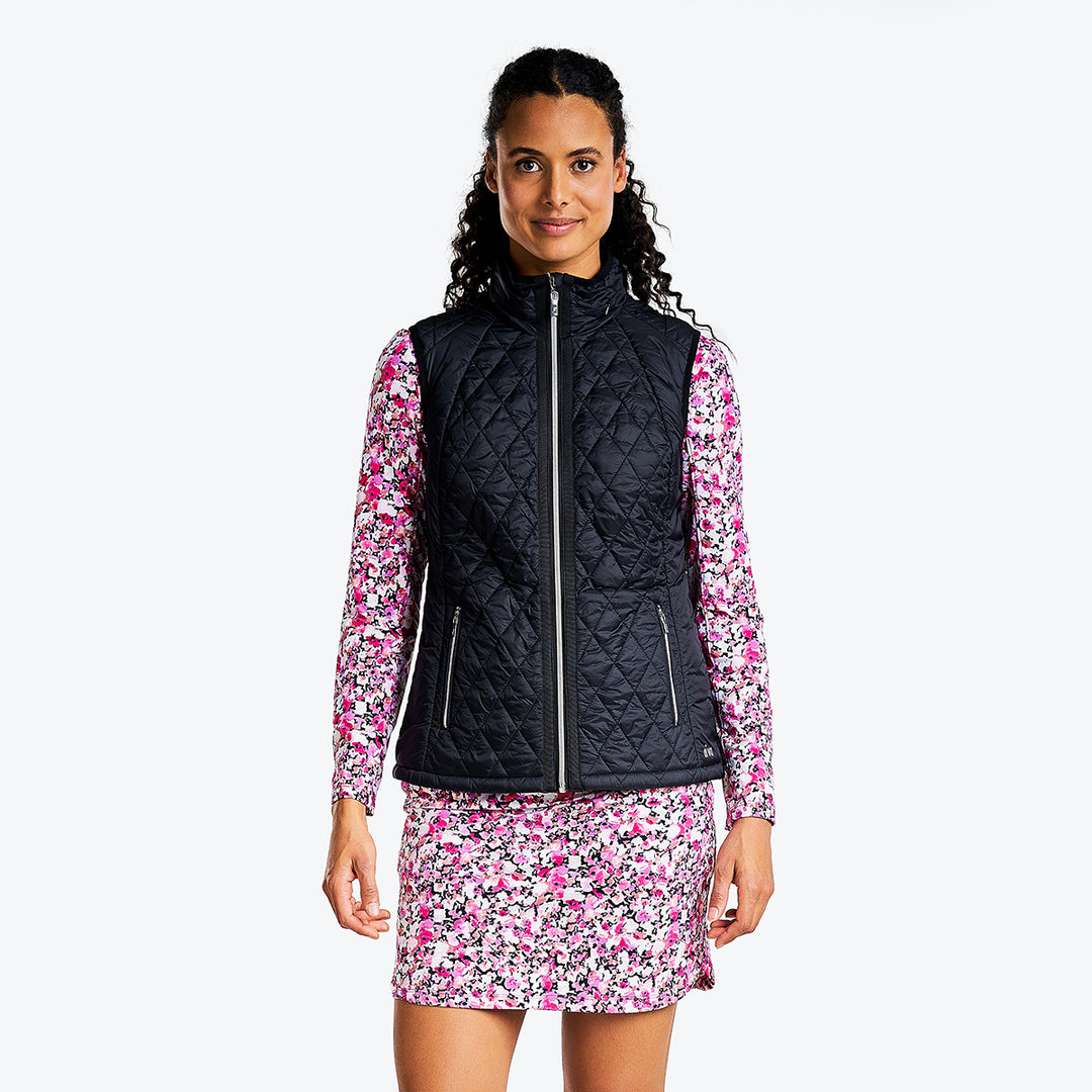 Women's Golf Top Myer Vest, Black, NVO Golf Apparel NVO Sport