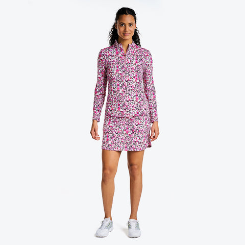 Laryssa Long Sleeve Mock Magenta