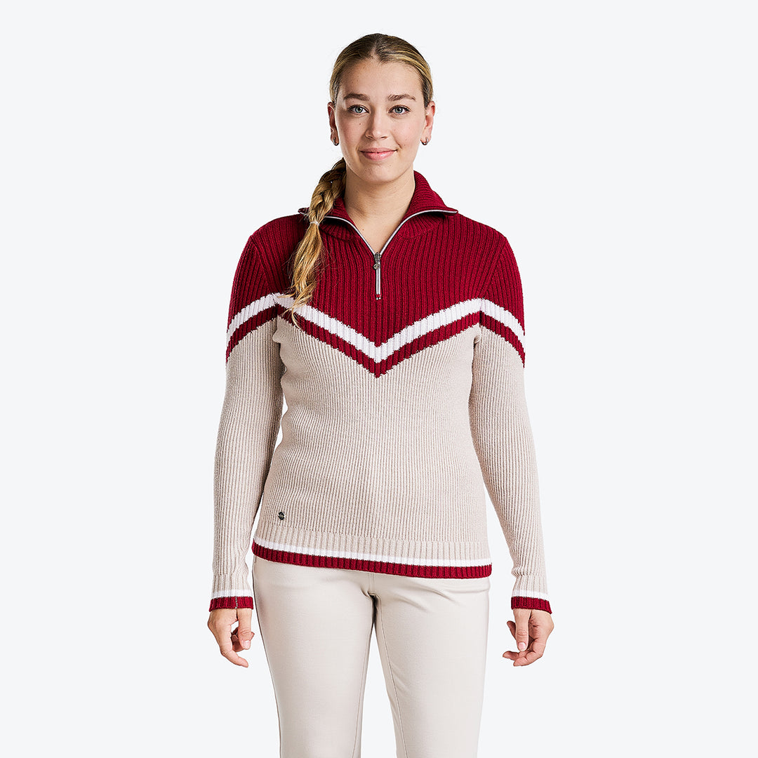 Women's Mabelyn Sweater Cranberry by NVO sport – NVO Sport
