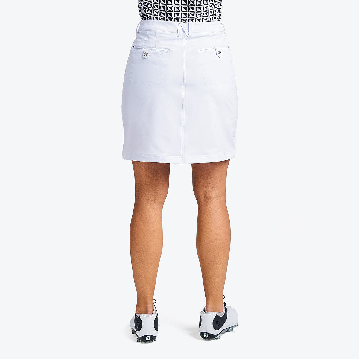 Women's Golf Bottom - Marika Skort, White, NVO Golf Apparel – NVO Sport